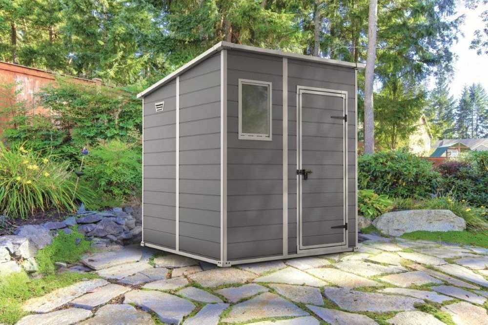 KETER sodo sandėliukas MANOR PENT 6x6 pilka/balta 183,5 x 185 x 200,5cm
