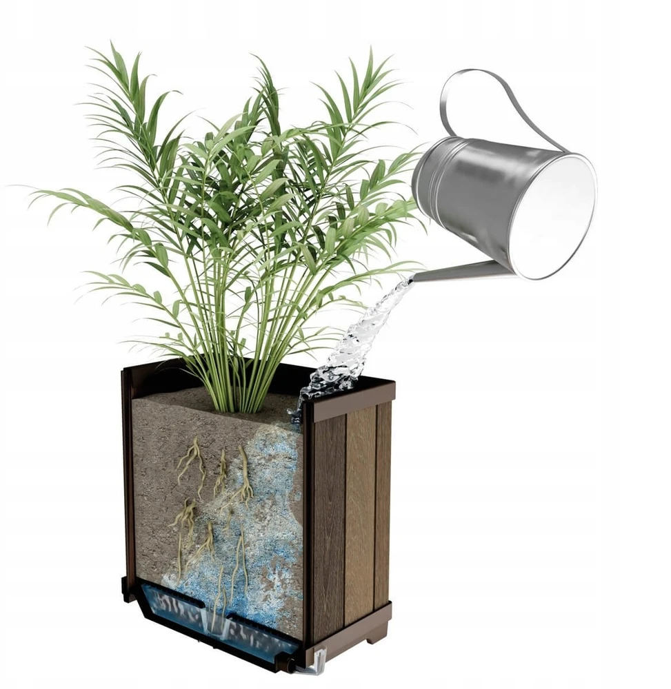 KETER 262635 garden planter ashwood