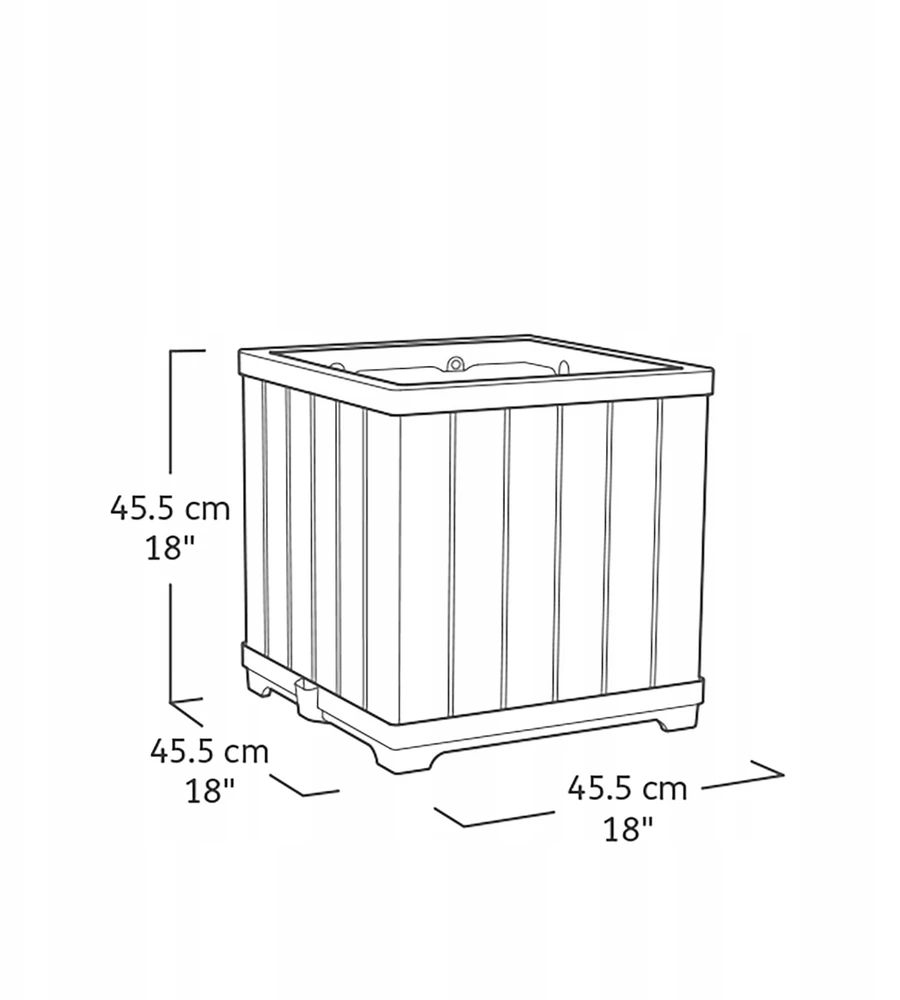 KETER 262635 garden planter ashwood