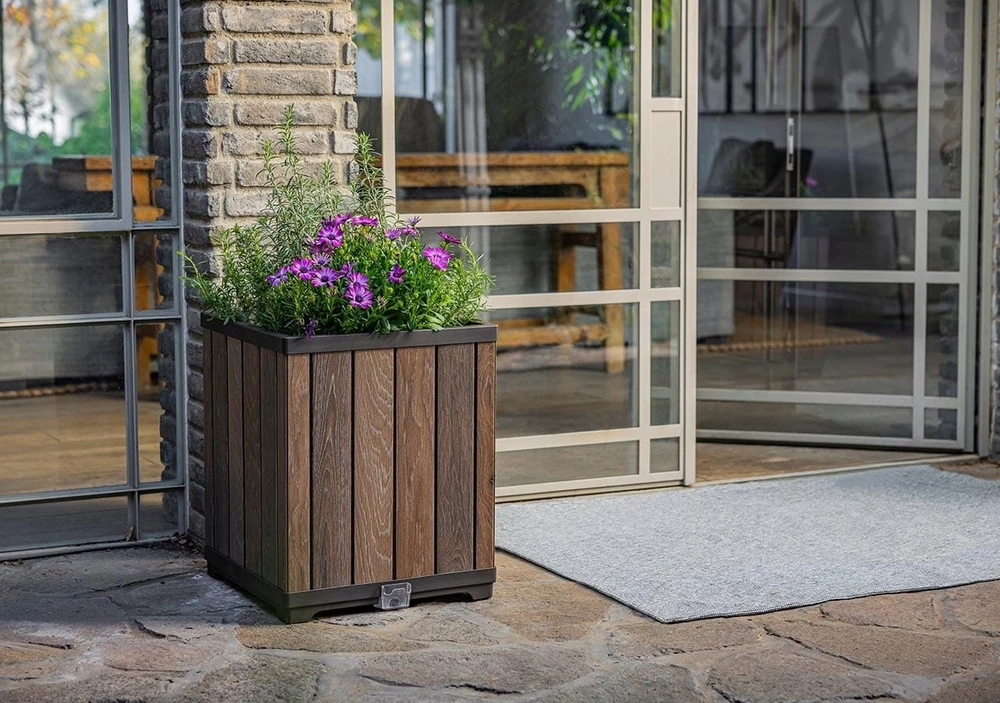 KETER 261033 garden planter walnut