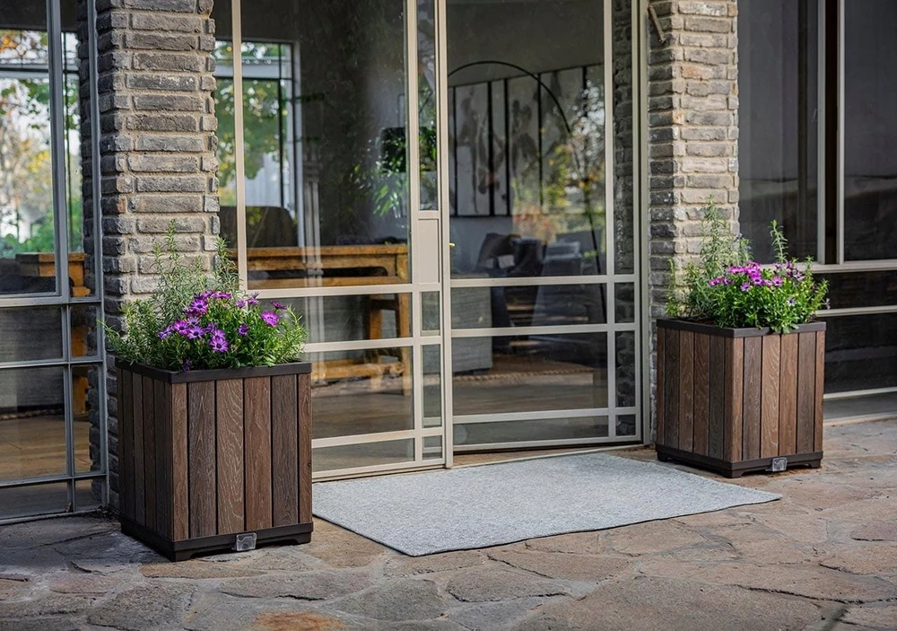 KETER 261033 garden planter walnut