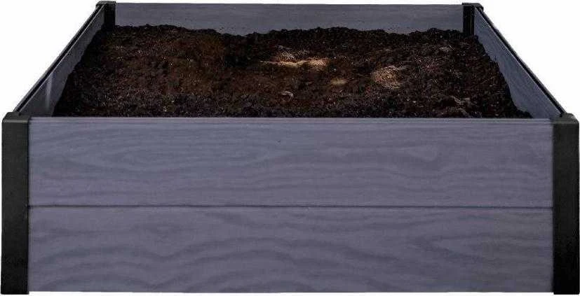 Obrzeże Keter klevo sodo apvadas, plastikinis, pilkas, matmenys 106x106x32, atsparus oro sąlygoms, 249298