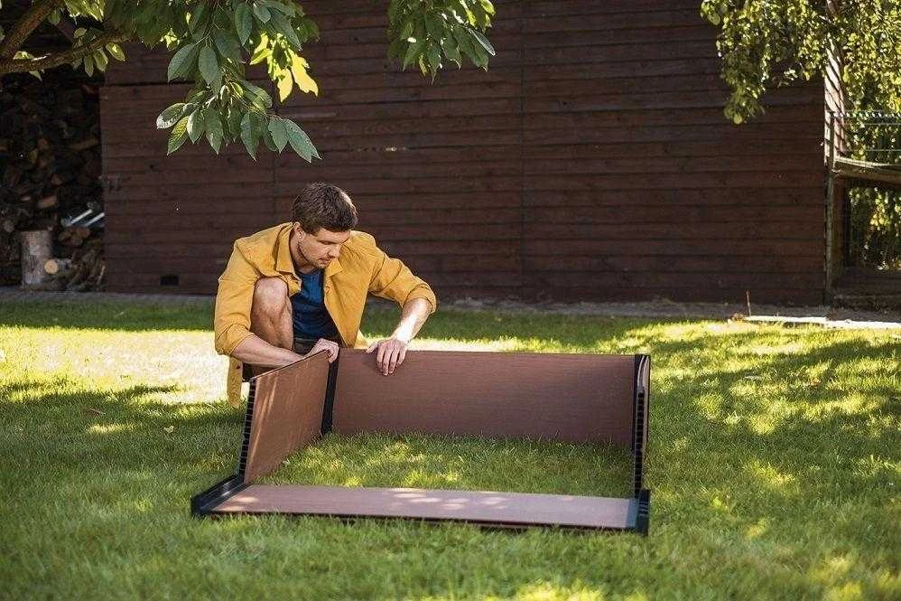 Keter plastikinė pakelta lysvė, klevo spalvos, 106x106x32, atspari oro sąlygoms, 249299