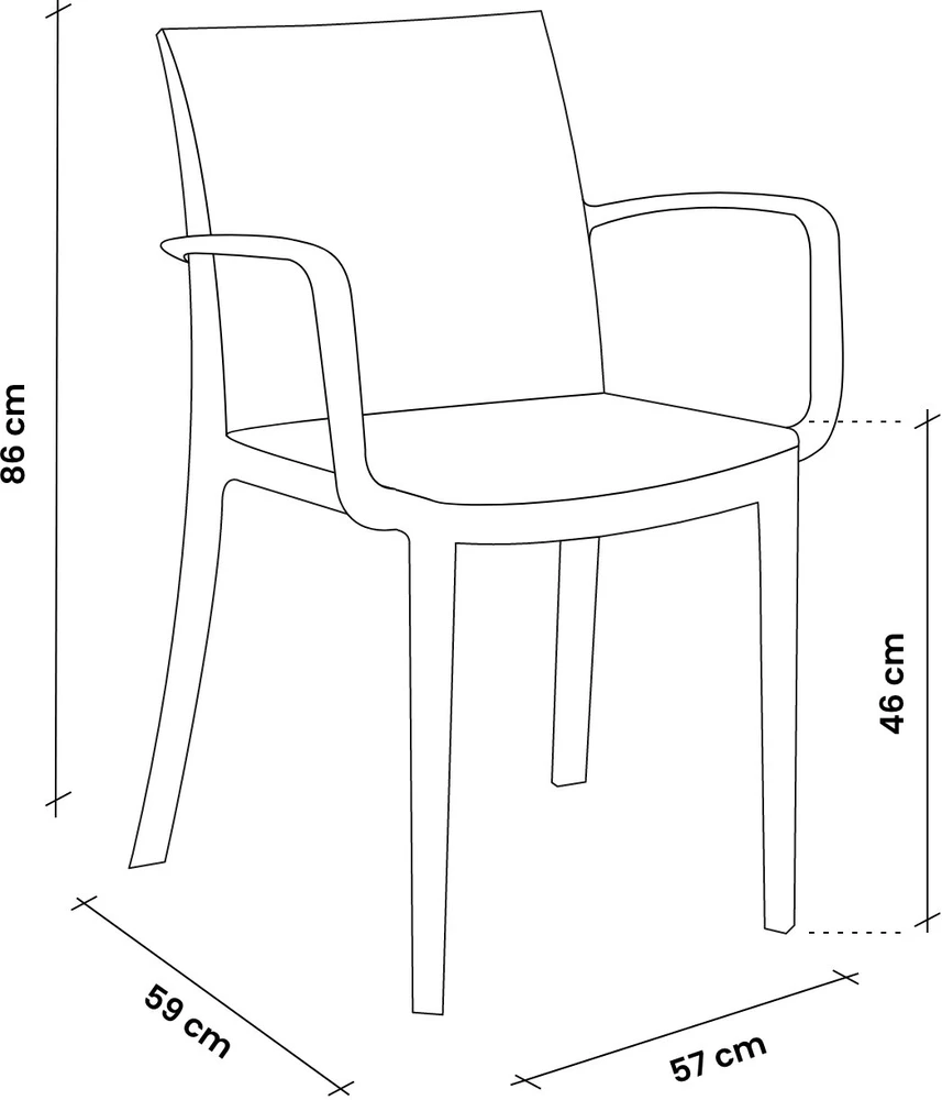 Lauko krėslas Bica Verona Armchair, juoda