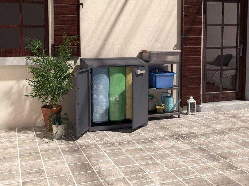 Keter Šiukšlių rūšiavimo spintelė Moby Compact Recycling System, pilka