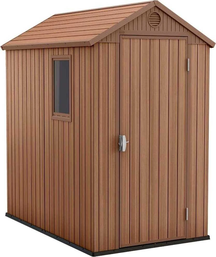 Sodo įrankių namelis Keter Darwin 4x6, rudas, 125,8 x 184,5 x 205 cm
