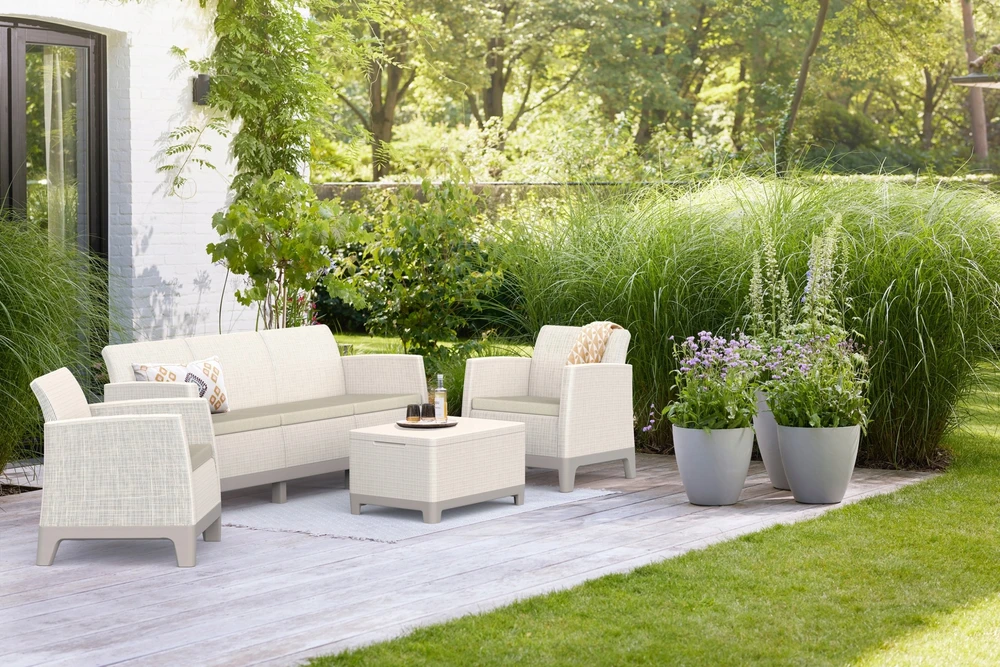 Keter Sodo baldų komplektas Scandi Forma 3 Seater Set pebble pilkas/light beige