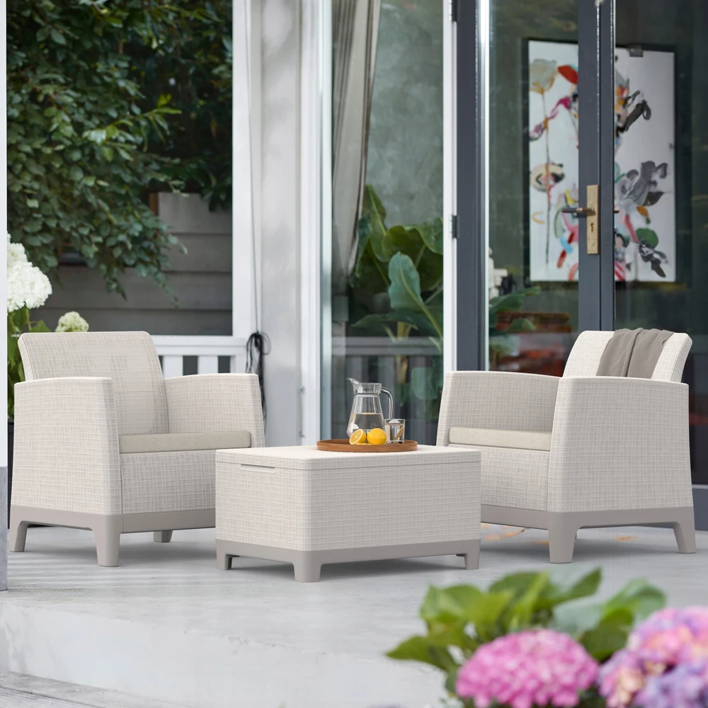 Keter Sodo baldų komplektas Scandi Forma Balcony Set pebble pilkas/light beige