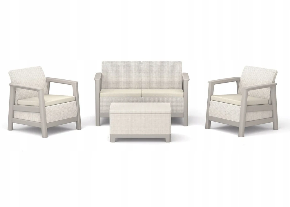 Keter Sodo baldų komplektas Scandi Linea 2 Seater Set pebble pilkas/light beige