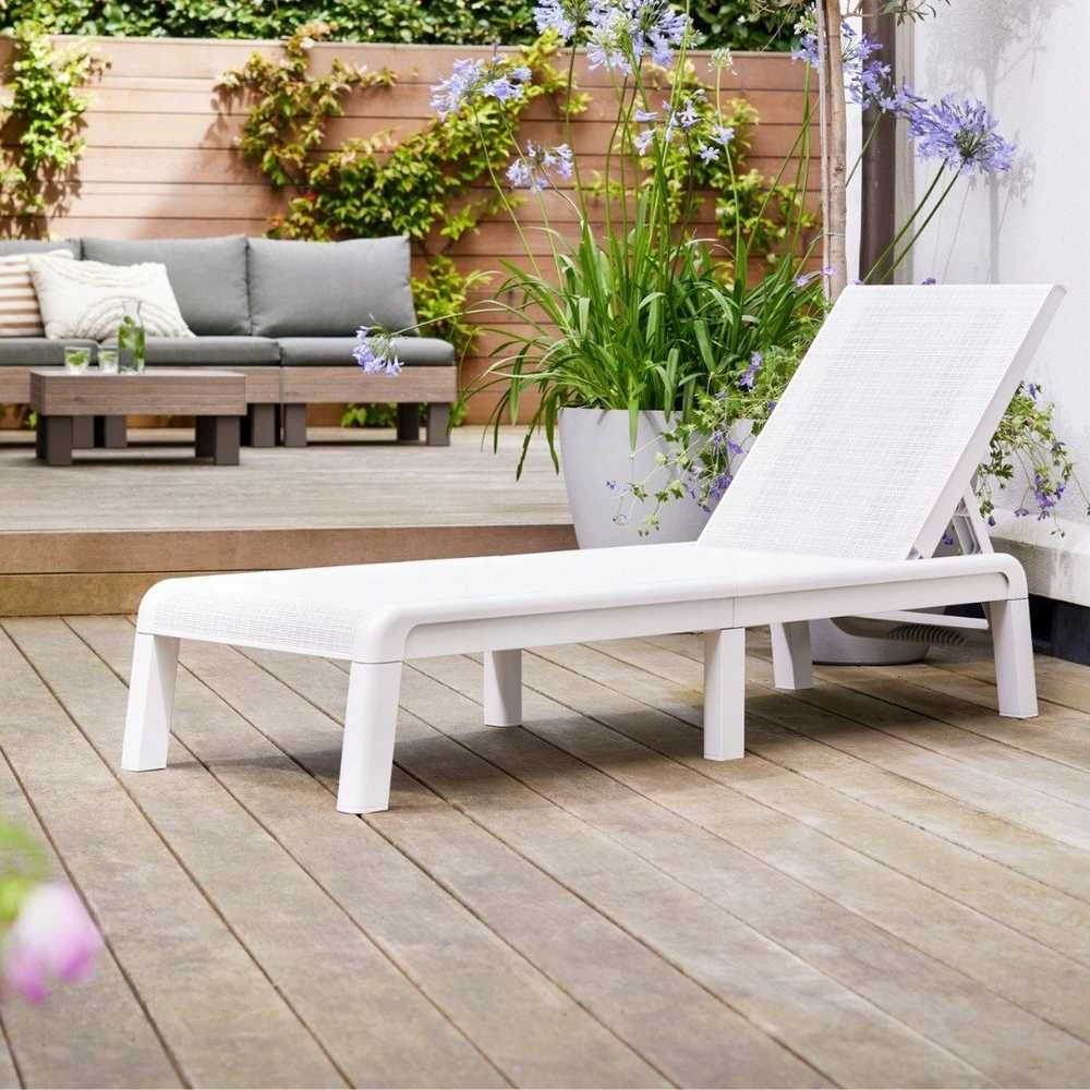 Keter „Mallorca“ treniruoklių kėdė, balta 8711245160337 (Ekspozicinė prekė)