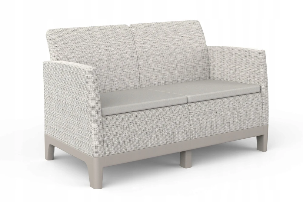 Keter Two-seater garden sofa Scandi Form 2 Seater Sofa pebble pilkas/light beige