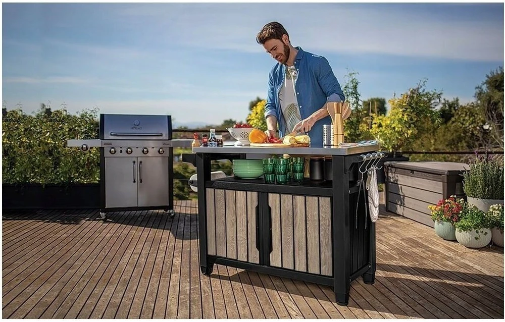 Keter Grilis stalas Deco Unity XL 207L uosio medienos atspalvis