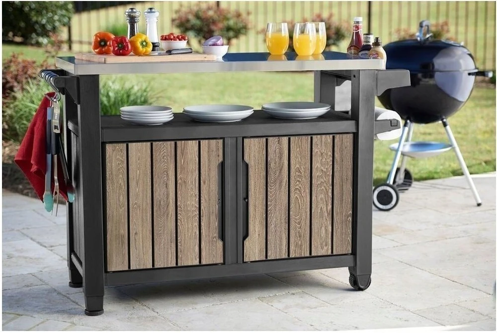 Keter Grilis stalas Deco Unity XL 207L uosio medienos atspalvis