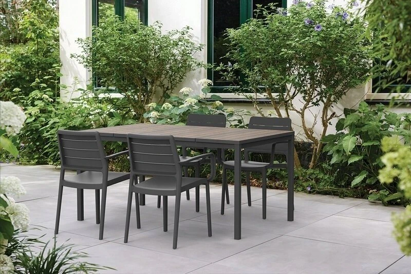 Keter Garden table Deco Porto Nova 160 walnut/juodas