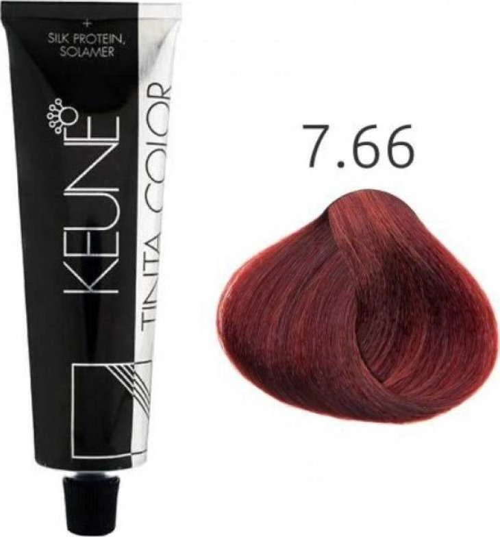 Keune Tinta Color Permanent Hair Dye 7.66 Medium Intense Raudona Skirtas šviesiems plaukams, 60 ml
