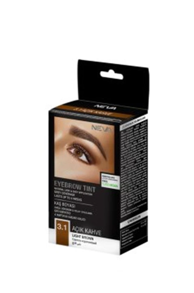 Neva Eyebrow Tint Permanent Hair Dye šviesiai rudas, 30 ml