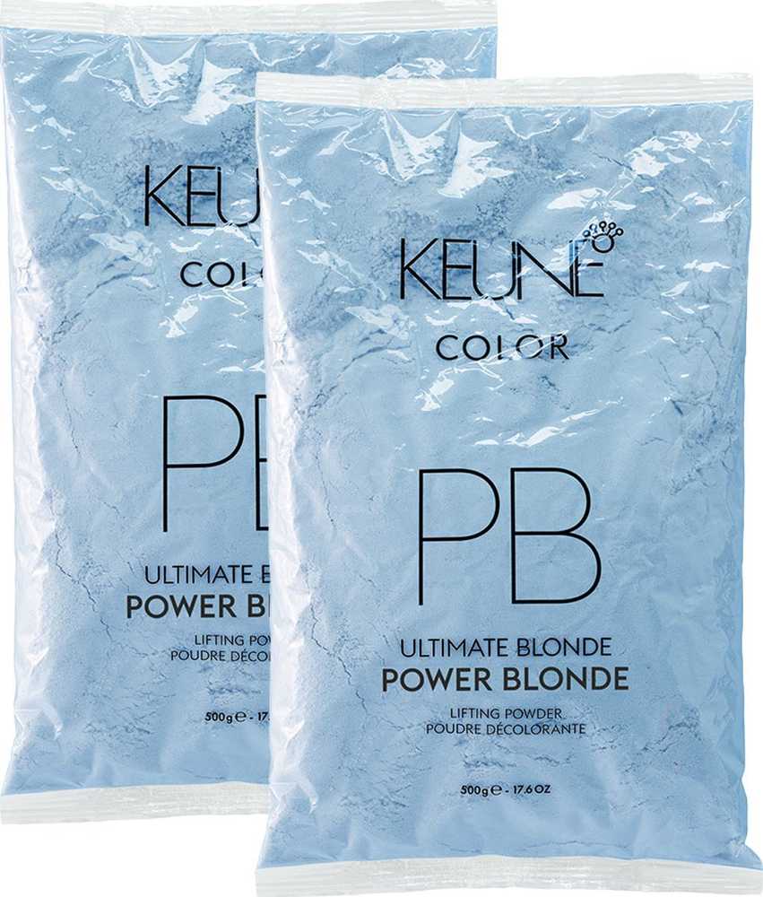 Set Duo Keune Power Skirtas šviesiems plaukams Hair Oxidant Powder Refill, 2 pcs, 500g
