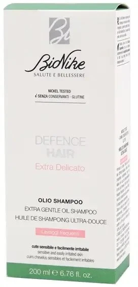 BioNike Defense Hair Extra Delicate Hair Šampūnas Hydrating & Soothing, 200 ml