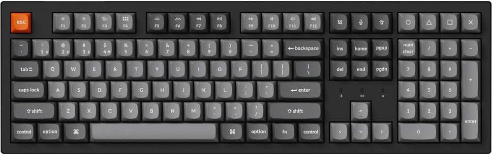 Keychron K10 Max QMK/VIA RGB – US išdėstymas – Super Banana (K10M-H4) Belaidė Žaidimų Klaviatūra
