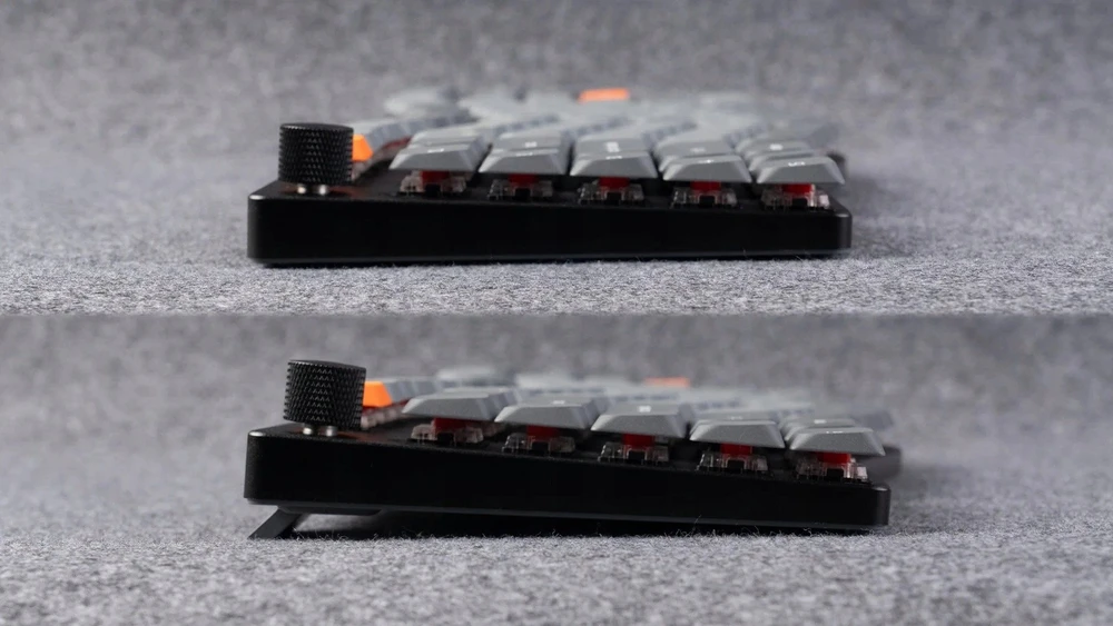 Keychron K15 Max Led Raudona Switch Wireless Low Profile Klaviatūra (Juodas) [K15M-A1].