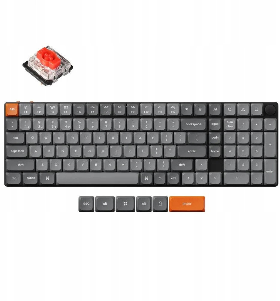 Klaviatūra Keychron K17 Max (Juoda) - Gateron Raudona Switches