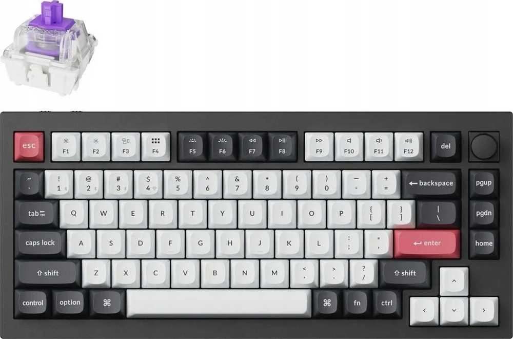Keychron Q1 HE 75% belaidė magnetinė klaviatūra (Q1H-M1)