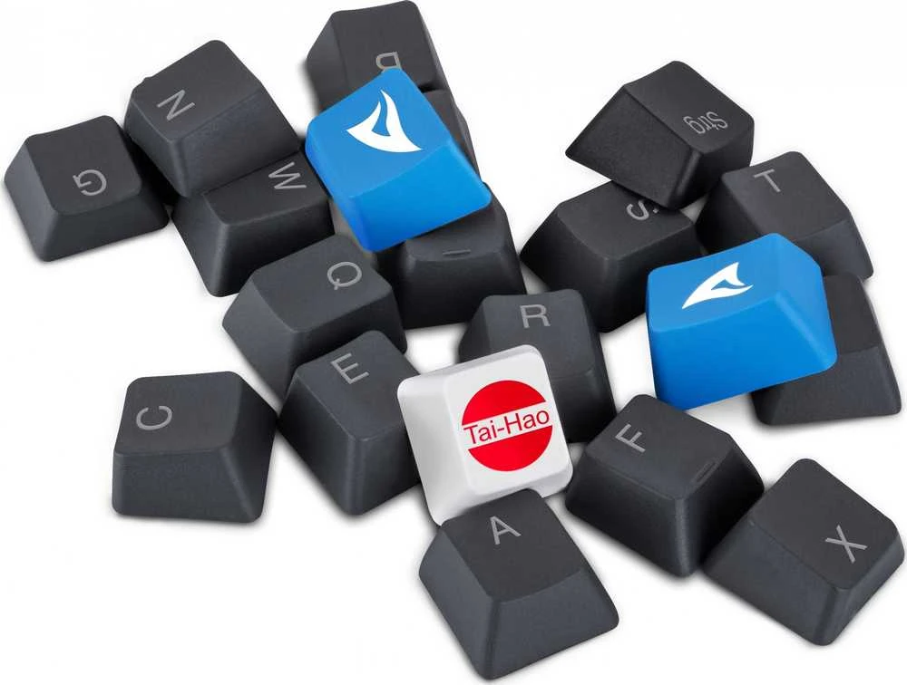 Klaviatūra Sharkoon Keychron Rykliai DAUGIAU SAC20 S4, keycap (juoda, 62 vienetų, ANSI išdėstymas (US), SKILLER SGK50 S4)