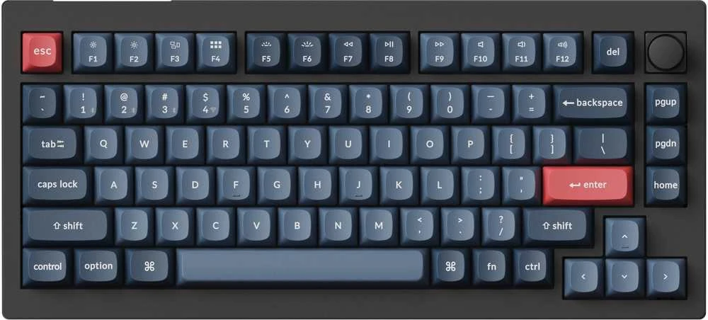 Keychron V1 MAX bevielė mechaninė 75% klaviatūra (V1M-D3)