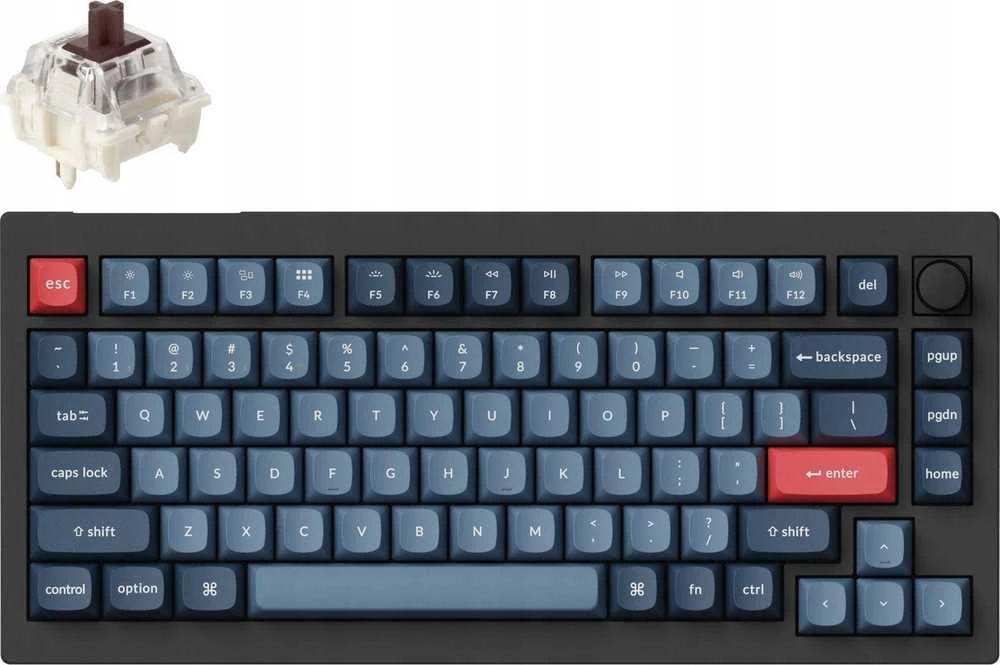 Keychron V1 MAX bevielė mechaninė 75% klaviatūra (V1M-D3)