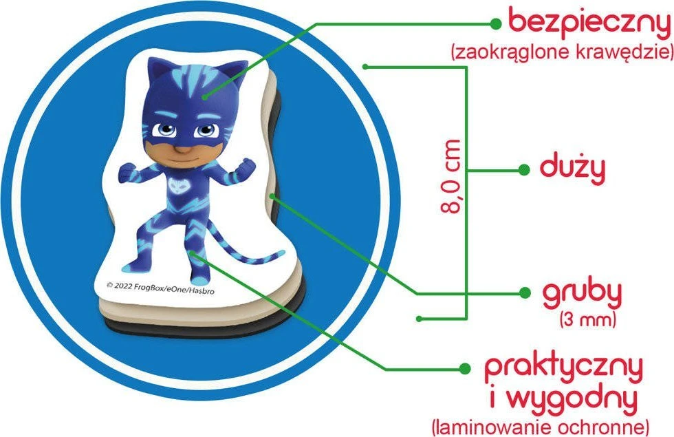 Lean Toys Magnetinių lipdukų rinkinys PJ Masks, 22 vnt.