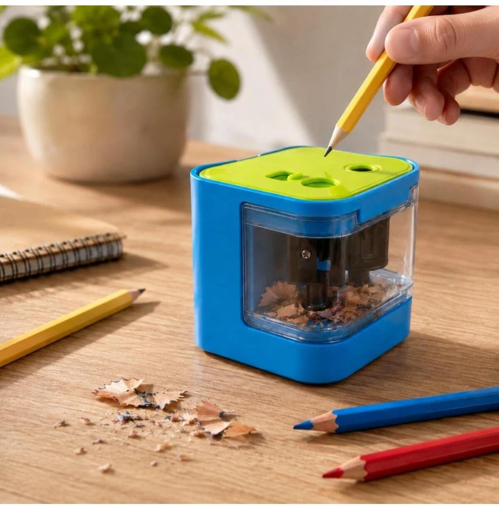 Keyroad Elektrinis drožtukas, USB, dvigubas, dėžutėje, įvairių spalvų (KR973542)