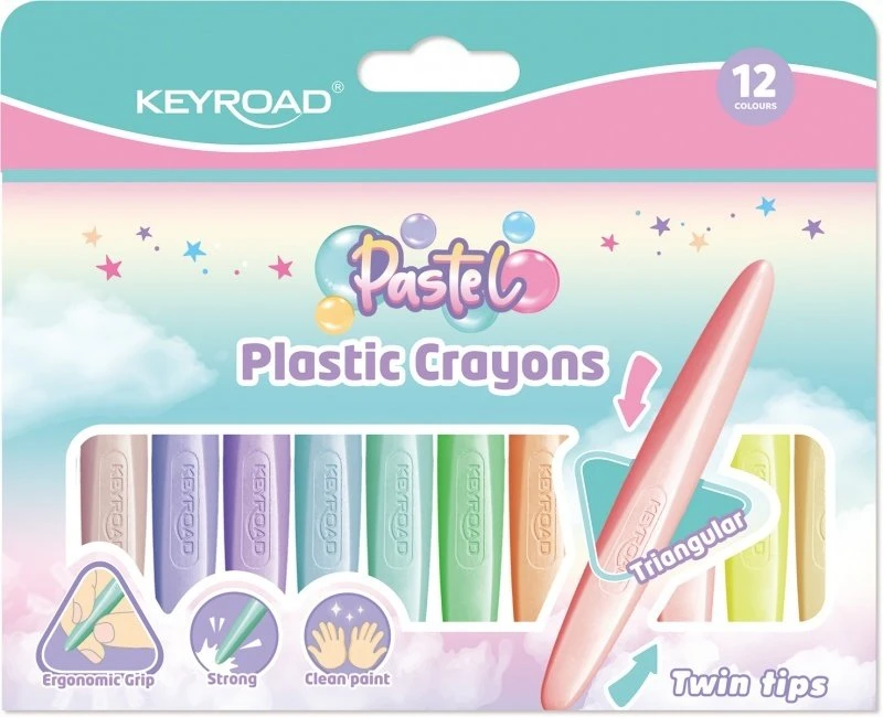 Keyroad pasteliniai kreideliai, 12 vnt.