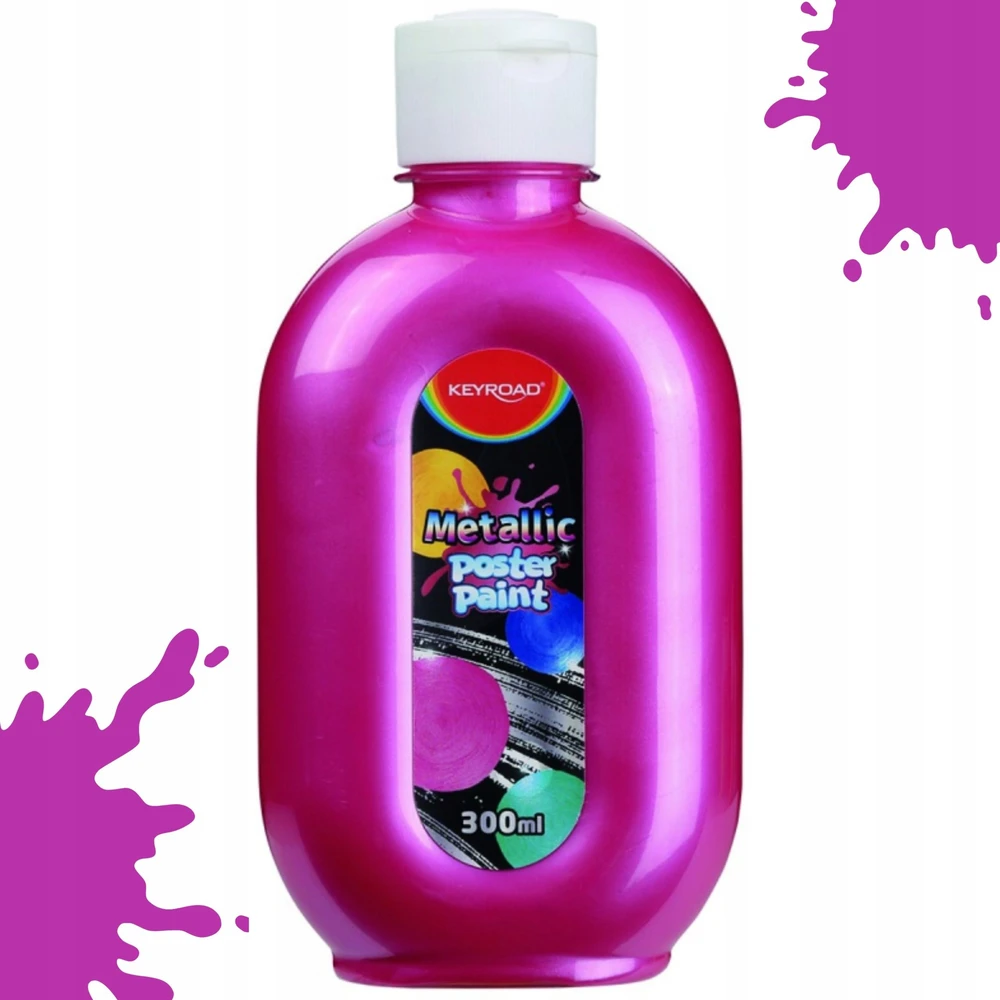 Keyroad plakatų dažai, 300ml, metaliniai, raudoni
