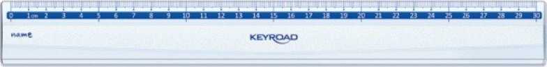 Liniuotė Keyroad, 30cm, skaidri