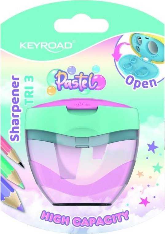 Trigubas galąstuvas su pasteliniu konteineriu - Keyroad
