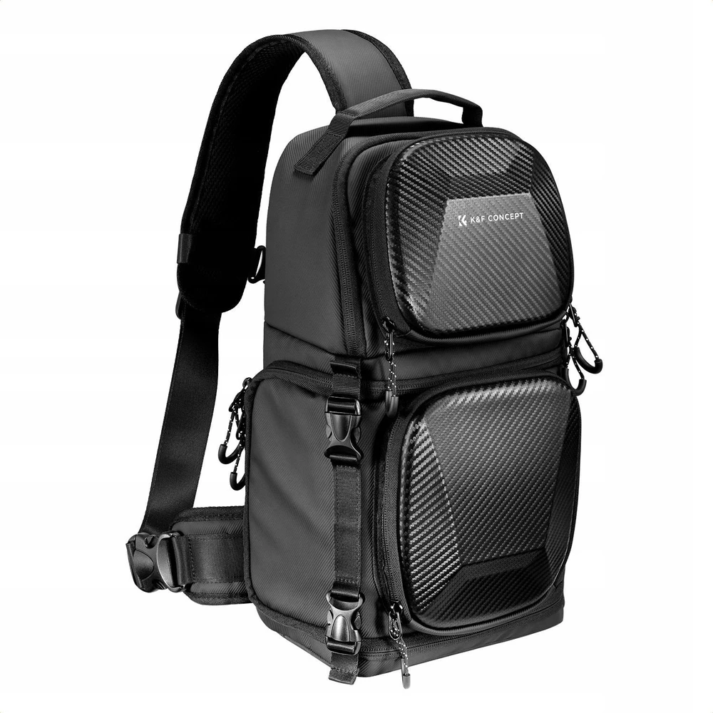Kuprinė Kf Kuprinė Fotograficzny Foto 10L Sling Crossbody K&F na Aparat DSLR Kamerę / KF13.176 / Juodas