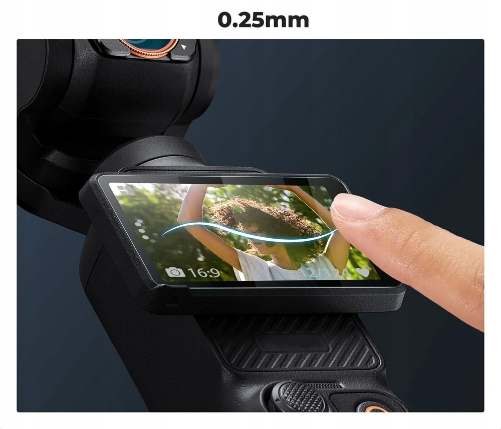 Kf 2x Grūdintas stiklas HD 9H Apsauga ekranui LCD, skirtas DJI Pocket 3 / DJI Pocket 4 / K&F / Kf20.0019