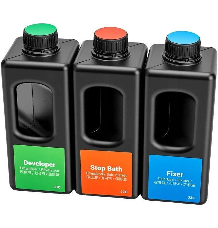 K+F 3x Butelis Buteliai fotochemikalams, foto tamsos kambariui, 1L HDPE / DCSB-K3 (SB12045)
