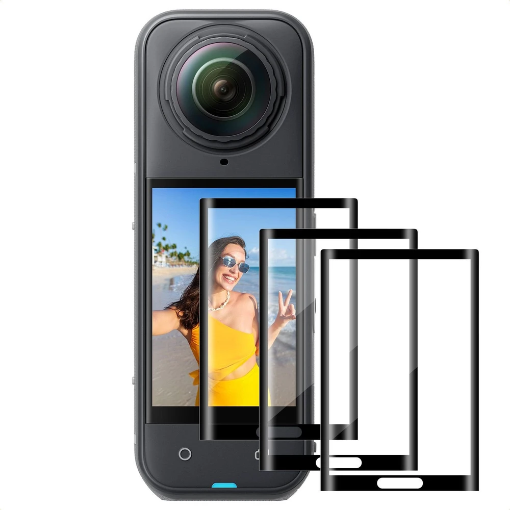 K+F 3x Grūdintas stiklas Apsauginė plėvelė LCD ekranui skirtas Insta 360 Insta360 X4 X5 / KF31.184