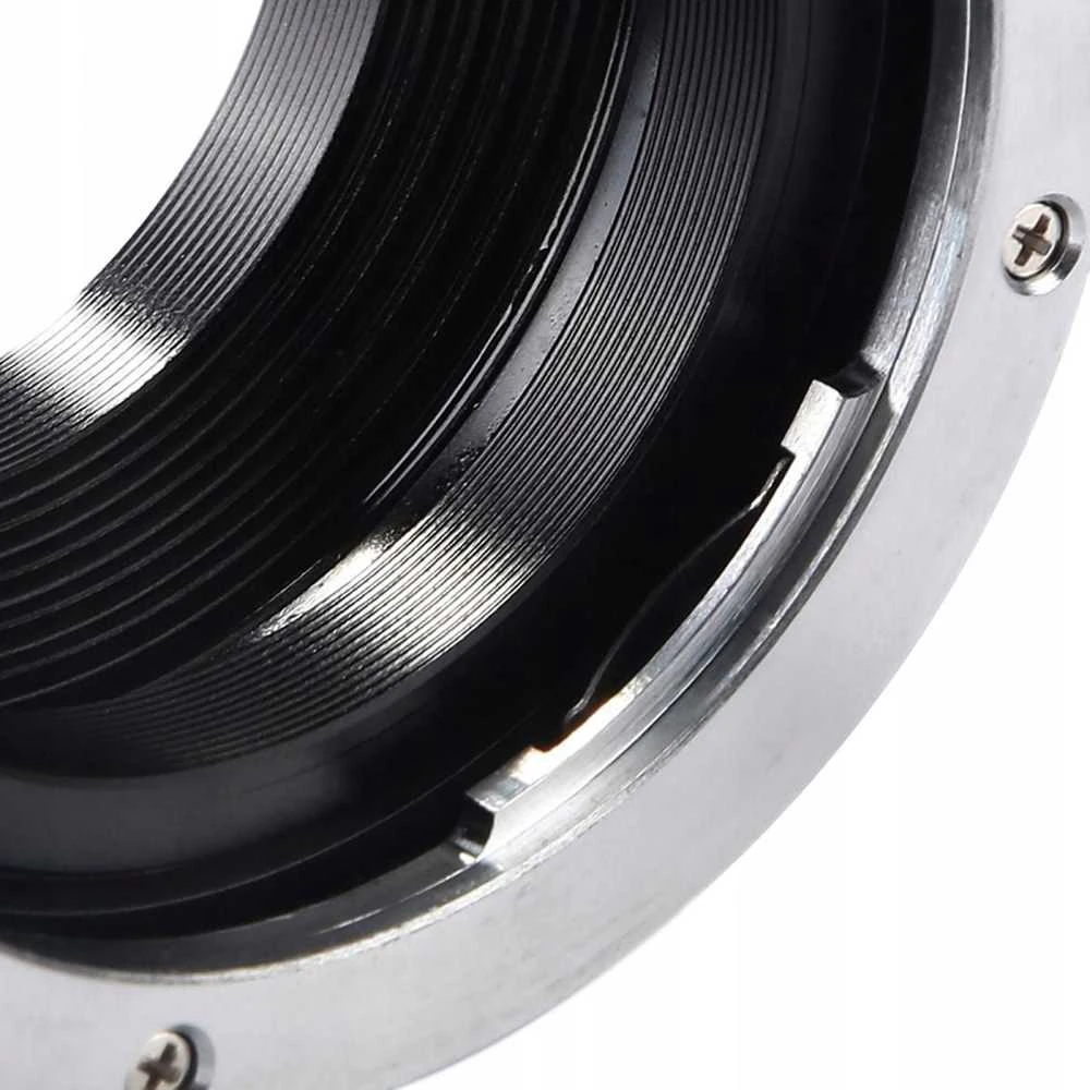 K&F Concept M4/3 adapterio vidinė pusė ir tvirtinimo detalės