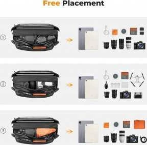 K&F Concept Urban Wander Sling 12L fotoaparato krepšys – juodas