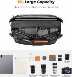 K&F Concept Urban Wander Sling 12L fotoaparato krepšys – juodas