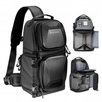 K&F Concept Urban Wander U02 10l kuprinė fotografavimui – juoda