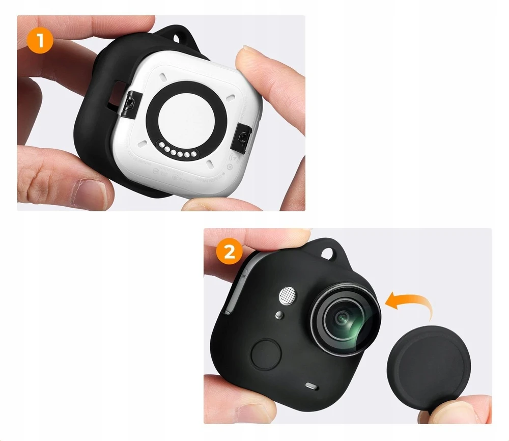 Kf silikoninis dėklas Case apsauginis futliaras + Dangtelis 2in1 / Skirtas Insta360 Go Ultra / K&f / Kf12.0019 (SB11901)