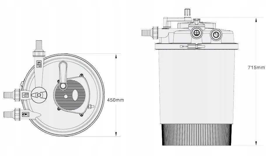 SUNSUN CPF-30000 55W UV Slėginis tvenkinių filtras