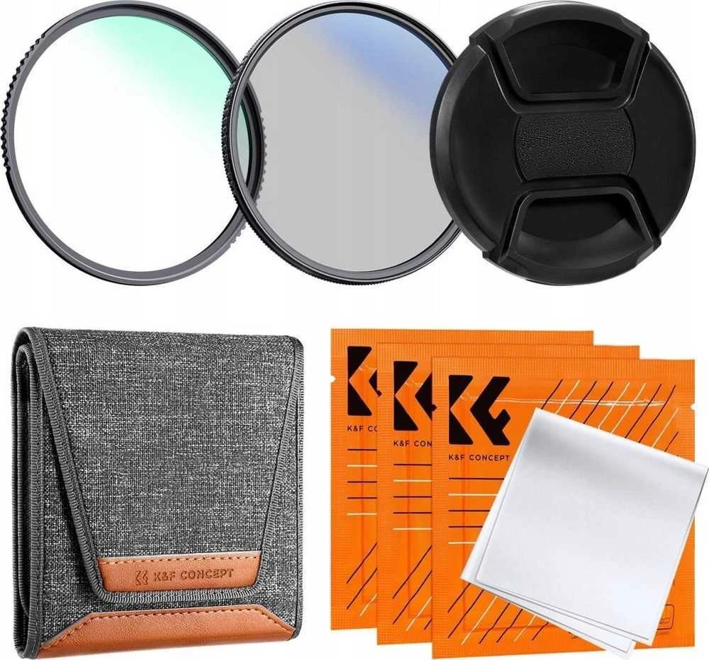Kf filtras Filtrų rinkinys 4in1 UV NANO-K filtras + poliarizuojantis CPL + dangtelis + K&F dėklas 82 mm / SKU.2040V1