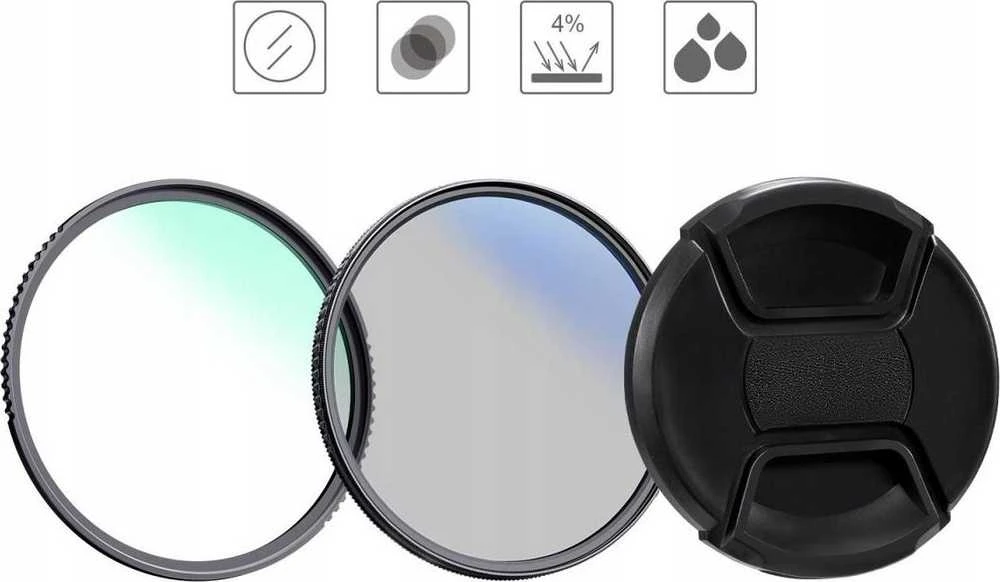 Kf filtras Filtrų rinkinys 4in1 UV NANO-K filtras + poliarizuojantis CPL + dangtelis + K&F dėklas 82 mm / SKU.2040V1