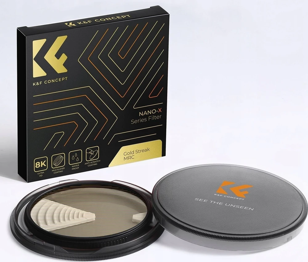 Kf filtro aukso juostelė Anamorfinis filtras Aukso pliūpsniai K&f Nano-x Mrc 52 Mm 52 mm / Kf01.2104