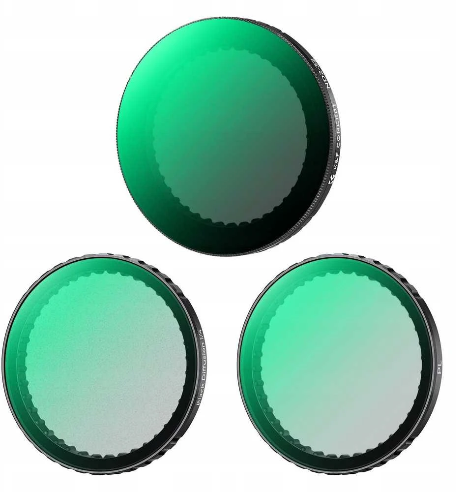 K&F Rinkinys Filtrów 3w1 Pl + Nd2-32 + Juodas Diffusion 1/4 Do Dji Osmo Action 3 4 5 Pro / Sku.2360