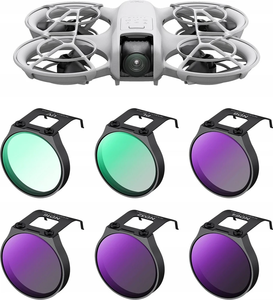 Kf filtrų rinkinys 6in1 poliarizuojantis filtras PL UV ND8 ND16 ND32 ND64, skirtas DJI NEO / SKU.2332